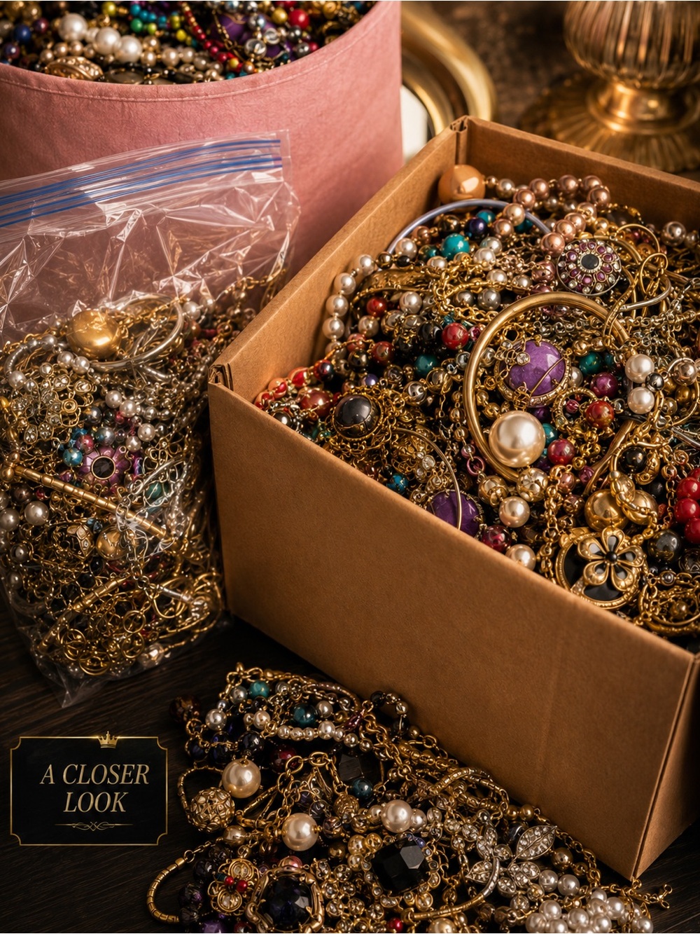 4 LB Unsearched Unsorted Jewelry Lot | Organic Pulls Wearable Resale Bulk - Picture 3 of 10